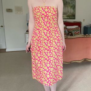 Strapless Printed Lilly Pulitzer midi dress